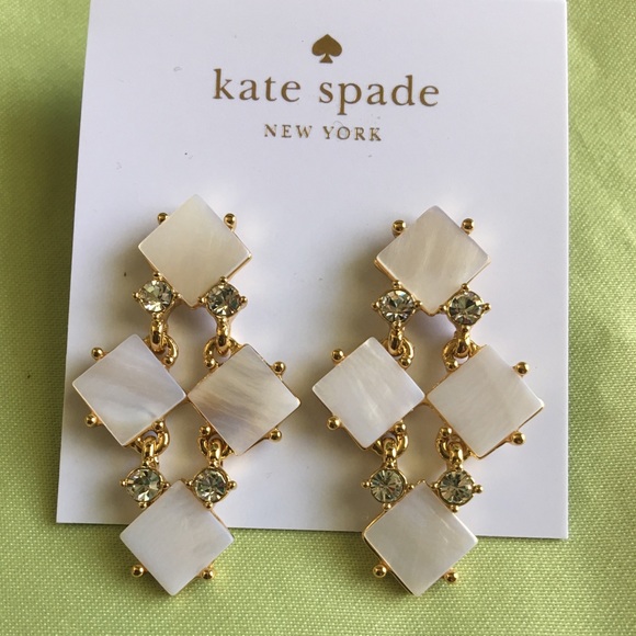 KATE SPADE Pearl Cove Chandelier Cream Earrings